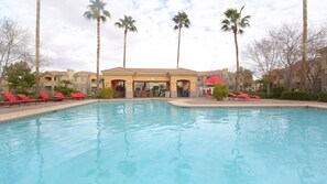 Amazing heated pool right out the door of our condo! 