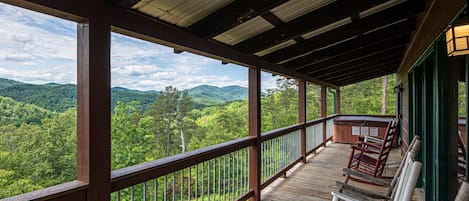 Back deck: A great place to relax and view the color of the leaves change