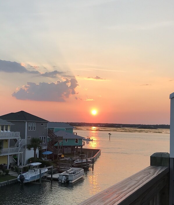 Enjoy the sunset and a sound breeze at your getaway on Topsail Island.