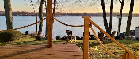 View from deck out from bedroom and sitting area on lower level