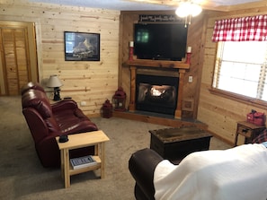 Cozy Living Area with Fireplace.