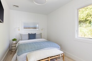 Second bedroom with queen bed
Note:  blackout shade installed after photo taken