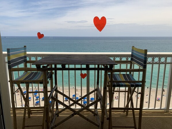 A room with a view. Direct beach access with ocean view and pool view.