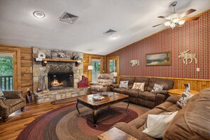 First floor Living Room with Fireplace