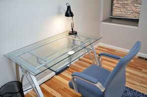 Office Room With Large Desk