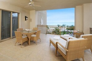 Main balcony - Main balcony overlooking Seven Mile Beach and the resort pool