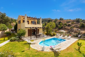 Beautiful villa with private pool, terrace, and garden with sea views