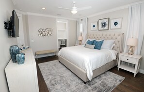 Upstairs Master Bedroom with Sheex bedding.  New memory foam mattress