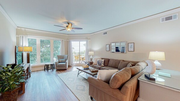 Living Room Slider to Private Balcony
