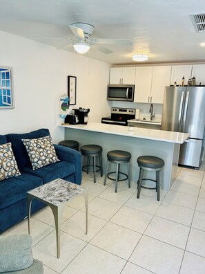 Kitchen with new stainless appliances 