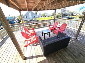 view of the big back deck