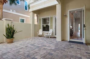 Walk through the courtyard to enter your vacation zone.