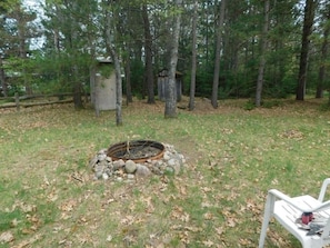 Fire pit available for use, firewood not provided