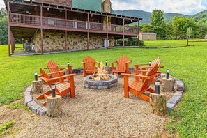 Relax by the firepit and enjoy the warmth and ambiance.
