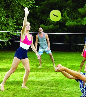 Some games provided are shown here. There are others such as corn hole, croquet.