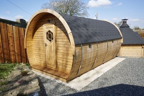 Just outside of Bracken you will find the POD with additional beds and the BBQ hut