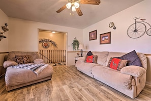 Living Room | Wood-Burning Fireplace