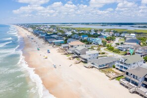 Beachside aerial view looking south.