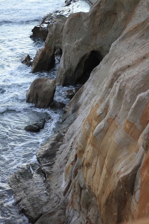 Tide pools are often seen about 3 miles away.
