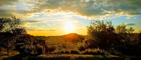 Poderi in Chianti: il tramonto dalla piscina