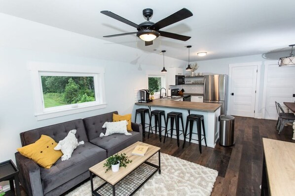 Enjoy open plan living within this newly built modern apartment