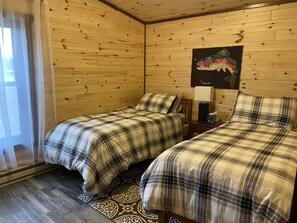 Bedroom, two twin beds.  