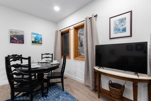 Dining table and TV