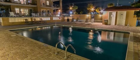 night view of unit 120 from 2nd pool area