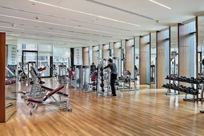 Fitness Center: Elevate your workout in this bright, modern gym with stunning city views!