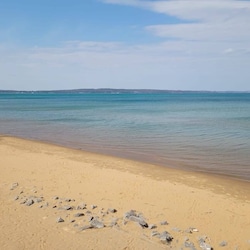 Sandy beach for strolling and swimming