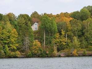View of home from Portage Lake