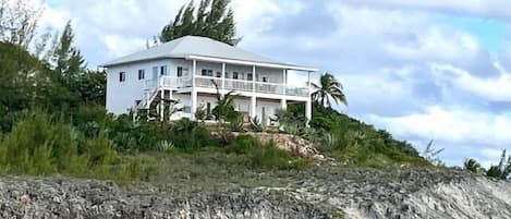 Beautiful new home is perched on a cliff overlooking the Caribbean