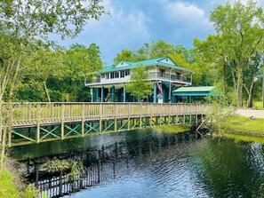 House and private bridge and private canal 