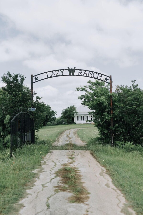 Entrance Gate to the Lazy W. Ranch.