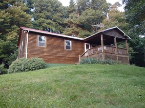 Front of cabin.