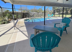 Deeply shaded patio for relaxing out of the sun