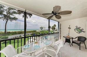 Sunset Beach 102 screened balcony view facing Northwest