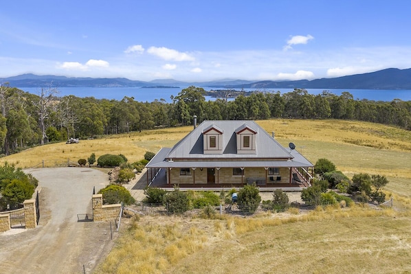 The property is set on 60 acres of farmland with an amazing view