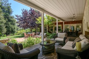Backyard covered porch