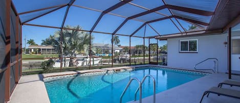 Pool overlooking the canal