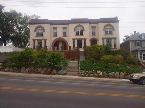 Frontal view facing park 