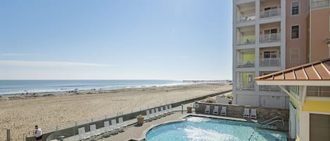 View from our Balcony..Swim Up Cabana Bar and Grill