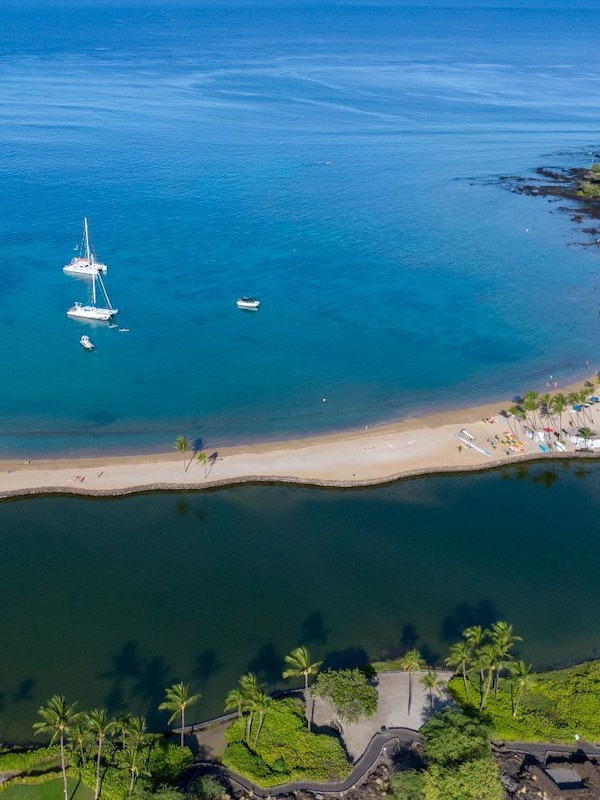 Aerial View of nearby Aneahoomalu Bay
