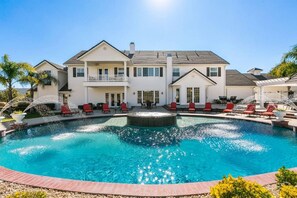 [Heated Pool] Resort Style saltwater heated pool and spa with loungers for relaxing