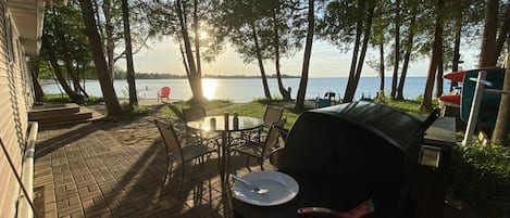 View of from the patio with gas grill