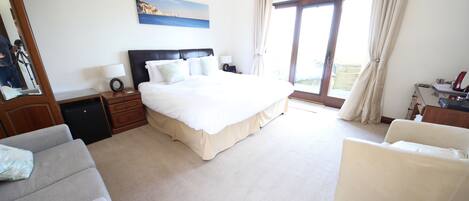 Master Bedroom with French Windows to Patio