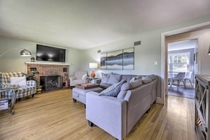 Living Room | 1st Floor | Wood-Burning Fireplace