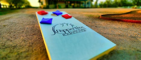 Outdoor games by the Cottage picnic area