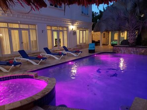 Night view Pool side.