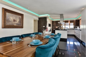 Dinner area/Kitchen.